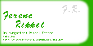 ferenc rippel business card